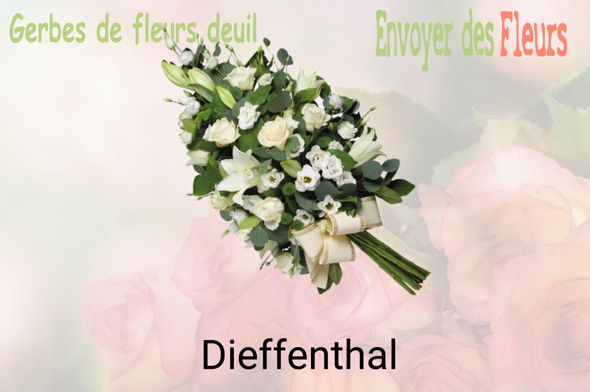 Gerbe de fleurs de deuil livrée à Dieffenthal